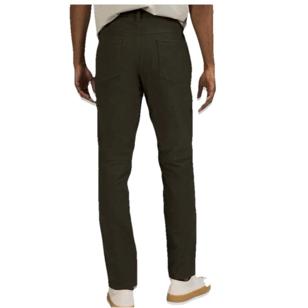 Lululemon ABC Slim Fit Utilitech Pants Men 32 Dark Olive Stretch 5 Pocket M5ABNS